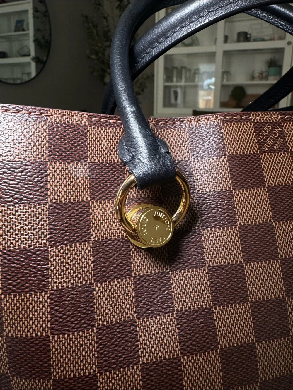 Louis Vuitton Damier Ebene Riverside with shoulder strap